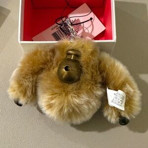 Furry Tan Keychain Accessory